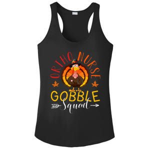 Ortho Nurse Gobble Squad Nurse Thanksgiving Turkey Day Ladies PosiCharge Competitor Racerback Tank