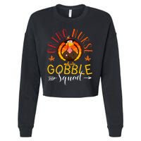 Ortho Nurse Gobble Squad Nurse Thanksgiving Turkey Day Cropped Pullover Crew