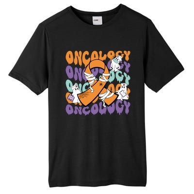 Oncology Nurse Ghost Halloween Tall Fusion ChromaSoft Performance T-Shirt