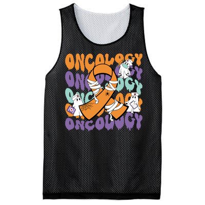 Oncology Nurse Ghost Halloween Mesh Reversible Basketball Jersey Tank