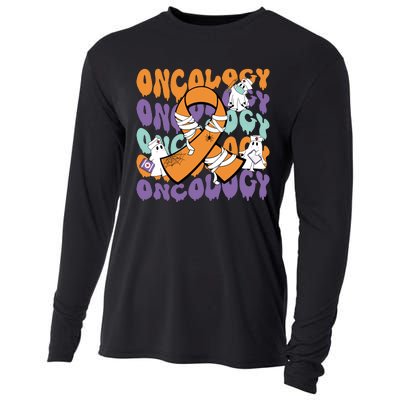 Oncology Nurse Ghost Halloween Cooling Performance Long Sleeve Crew