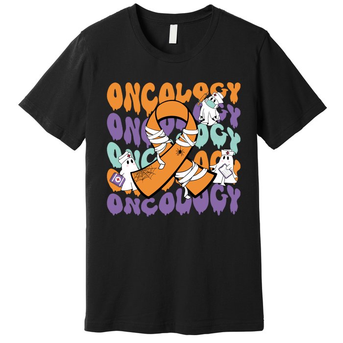 Oncology Nurse Ghost Halloween Premium T-Shirt