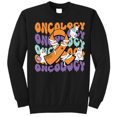 Oncology Nurse Ghost Halloween Tall Sweatshirt