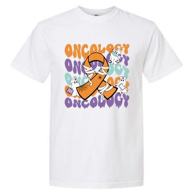 Oncology Nurse Ghost Halloween Garment-Dyed Heavyweight T-Shirt