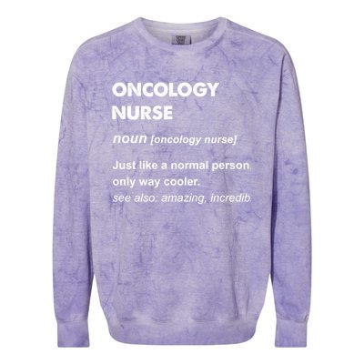 Oncology Nurse Gift Colorblast Crewneck Sweatshirt