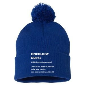 Oncology Nurse Gift Pom Pom 12in Knit Beanie