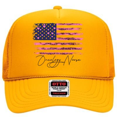 Oncology Nurse Gift High Crown Mesh Back Trucker Hat