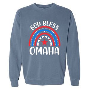 Omaha Nebraska Gift I Love Omaha Nebraska Usa Funny Gift Garment-Dyed Sweatshirt