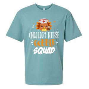 Oncology Nurse Gobble Squad Thanksgiving Turkey On Squad Gift Sueded Cloud Jersey T-Shirt