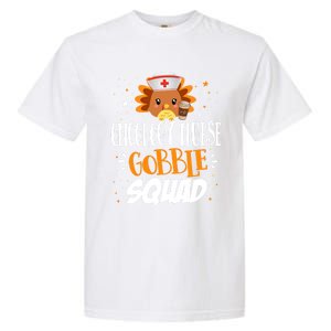 Oncology Nurse Gobble Squad Thanksgiving Turkey On Squad Gift Garment-Dyed Heavyweight T-Shirt