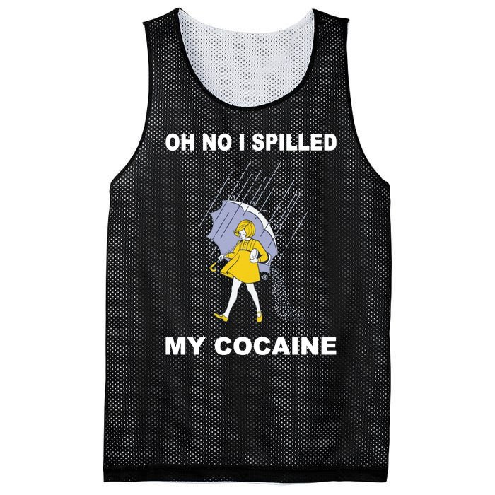 Oh No I Spilled My Cocaine Mesh Reversible Basketball Jersey Tank