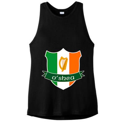 Oshea Name Irish Gift Irish Flag Harp Crest Ladies PosiCharge Tri-Blend Wicking Tank