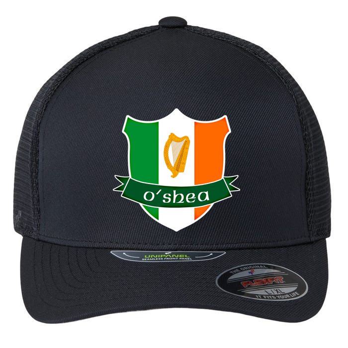Oshea Name Irish Gift Irish Flag Harp Crest Flexfit Unipanel Trucker Cap
