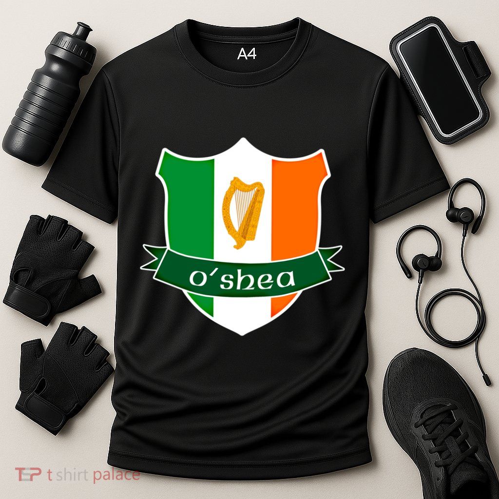Oshea Name Irish Gift Irish Flag Harp Crest Performance Shirt