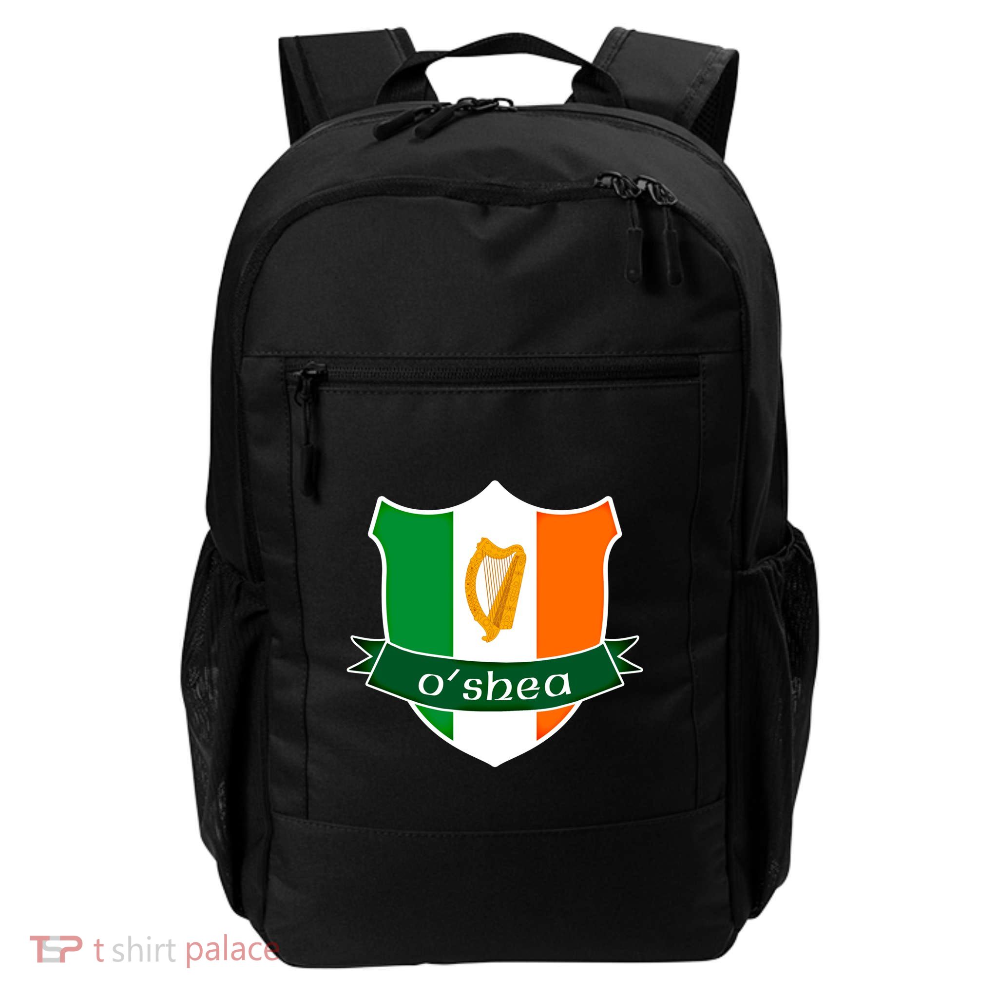 Oshea Name Irish Gift Irish Flag Harp Crest Backpack