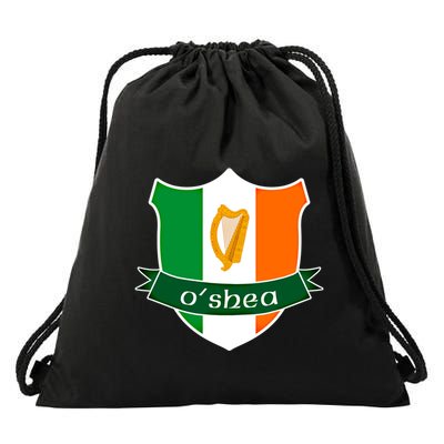 Oshea Name Irish Gift Irish Flag Harp Crest Drawstring Bag