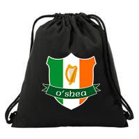 Oshea Name Irish Gift Irish Flag Harp Crest Drawstring Bag