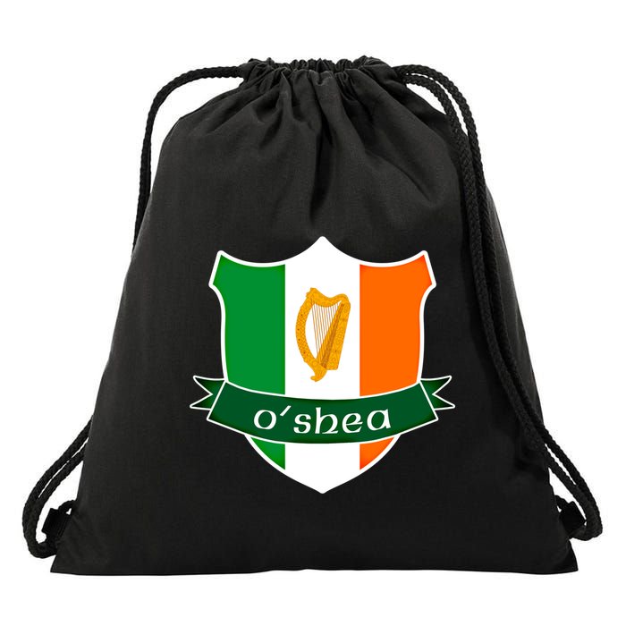Oshea Name Irish Gift Irish Flag Harp Crest Drawstring Bag