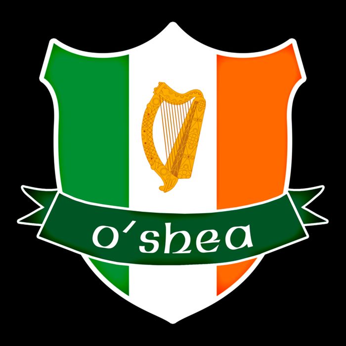 Oshea Name Irish Gift Irish Flag Harp Crest Drawstring Bag