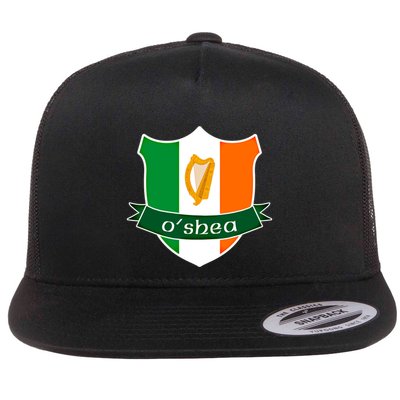 Oshea Name Irish Gift Irish Flag Harp Crest Flatbill Hat