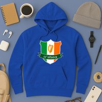 Oshea Name Irish Gift Irish Flag Harp Crest Hoodie