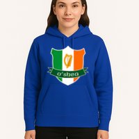Oshea Name Irish Gift Irish Flag Harp Crest Hoodie