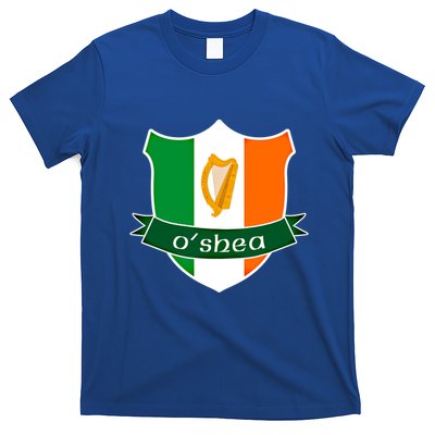 Oshea Name Irish Gift Irish Flag Harp Crest T-Shirt