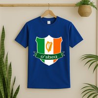 Oshea Name Irish Gift Irish Flag Harp Crest T-Shirt