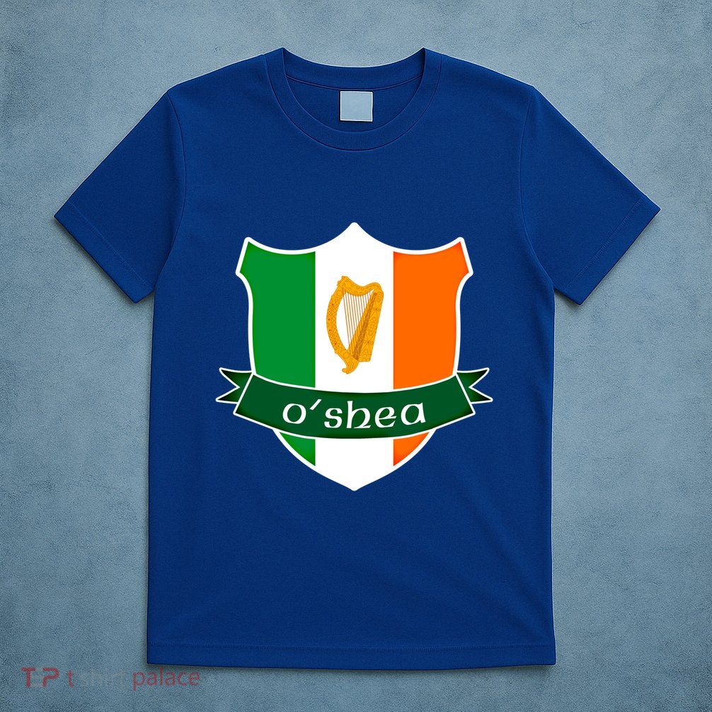 Oshea Name Irish Gift Irish Flag Harp Crest T-Shirt