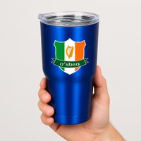 Oshea Name Irish Gift Irish Flag Harp Crest Tumbler