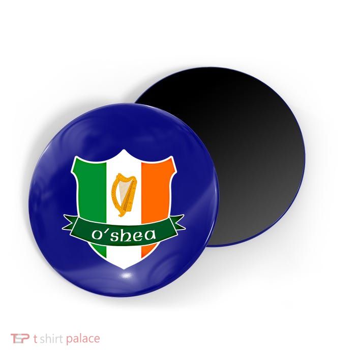 Oshea Name Irish Gift Irish Flag Harp Crest Magnet
