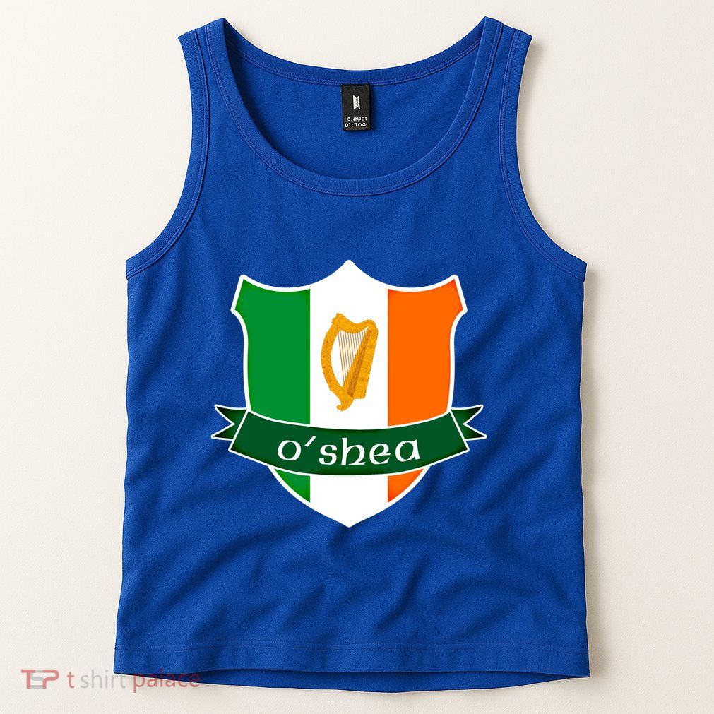 Oshea Name Irish Gift Irish Flag Harp Crest Tank Top