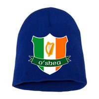 Oshea Name Irish Gift Irish Flag Harp Crest Short Acrylic Beanie