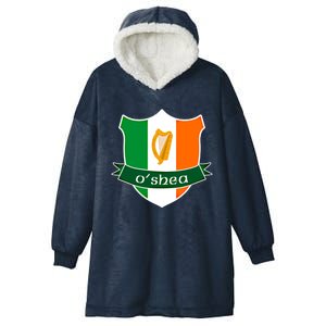 Oshea Name Irish Gift Irish Flag Harp Crest Hooded Wearable Blanket