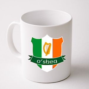 Oshea Name Irish Gift Irish Flag Harp Crest Coffee Mug