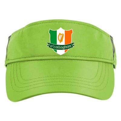 Ocallaghan Name Irish Gift Irish Flag Harp Crest Adult Drive Performance Visor