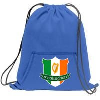 Ocallaghan Name Irish Gift Irish Flag Harp Crest Sweatshirt Cinch Pack Bag