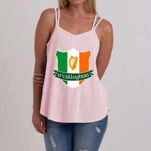 Ocallaghan Name Irish Gift Irish Flag Harp Crest Women's Strappy Tank