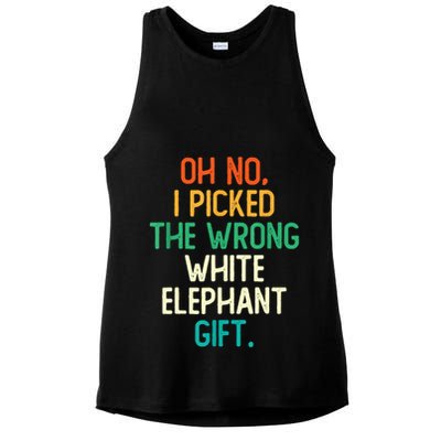 Oh No I Picked The Wrong White Elephant Ladies PosiCharge Tri-Blend Wicking Tank