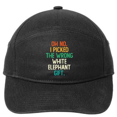 Oh No I Picked The Wrong White Elephant 7-Panel Snapback Hat