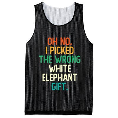 Oh No I Picked The Wrong White Elephant Mesh Reversible Basketball Jersey Tank