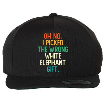 Oh No I Picked The Wrong White Elephant Wool Snapback Cap