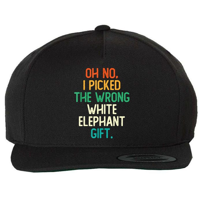 Oh No I Picked The Wrong White Elephant Wool Snapback Cap