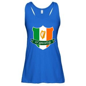 Ogrady Name Irish Funny Gift Irish Flag Harp Crest Ladies Essential Flowy Tank