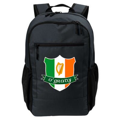 Ogrady Name Irish Funny Gift Irish Flag Harp Crest Daily Commute Backpack