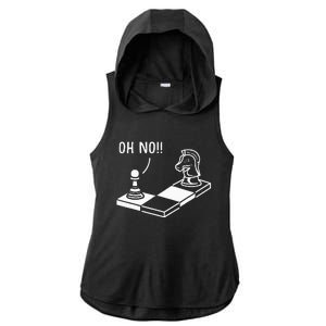 Oh No Knight To Pawn Funny Chess Player Gift Idea Board Game Ladies PosiCharge Tri-Blend Wicking Draft Hoodie Tank