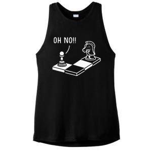 Oh No Knight To Pawn Funny Chess Player Gift Idea Board Game Ladies PosiCharge Tri-Blend Wicking Tank