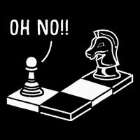 Oh No Knight To Pawn Funny Chess Player Gift Idea Board Game Full-Length Apron With Pockets