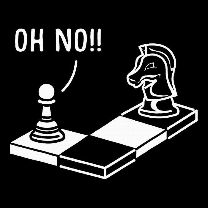 Oh No Knight To Pawn Funny Chess Player Gift Idea Board Game Full-Length Apron With Pockets