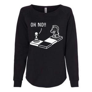 Oh No Knight To Pawn Funny Chess Player Gift Idea Board Game Womens California Wash Sweatshirt